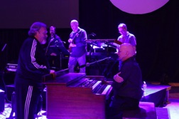 sound check with Prime Time Funk, David Clayton Thomas and Paul Schaffer